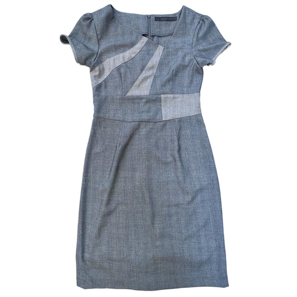 Zara Basic Gray Plaid Dress Size M - Picture 1 of 8